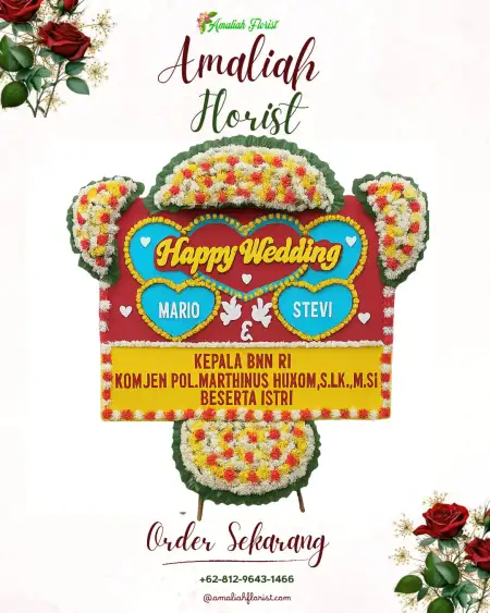 Papan Bunga Pernikahan Caruban
