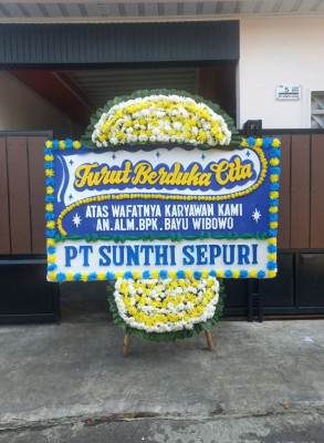 Papan Bunga Duka di Caruban